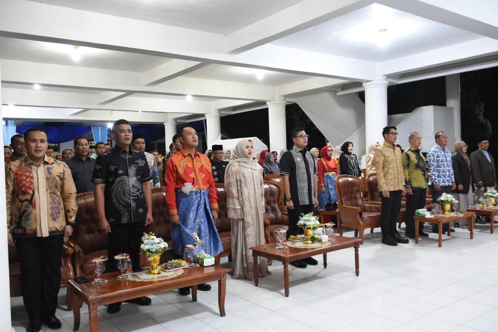 Lepas Sambut Kapolres Langsa dari AKBP Mughi Prasetyo Habrianto S.I.K. kepada AKBP Hyrowo S.I.K. di Pendopo Wali Kota Langsa