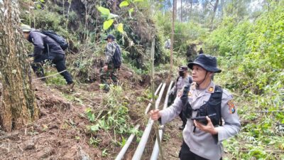 Polres Magetan dan Perhutani Perkuat Mitigasi Karhutla di Cemorosewu, Bangun Ilaran Api Sejauh 1,8 Km