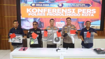 Polres Probolinggo Kota Amankan 5 Tersangka Pelempar Bondet di Mayangan