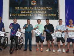 Semarak HUT Kodaeral XI Tahun 2026, Turnamen Bulutangkis Digelar untuk Cetak Atlet Berprestasi dan Perkuat Soliditas Prajurit