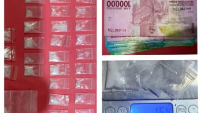 Polres Pelabuhan Tanjung Perak Ungkap Peredaran Sabu, 28 Poket Seberat 15,4 Gram Disita