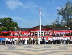 Kirab Bendera Merah Putih 81 Meter Kobarkan Semangat Kemerdekaan di Kota Langsa