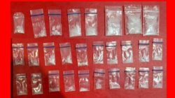 28 poket sabu dengan berat sekitar 20,4 gram