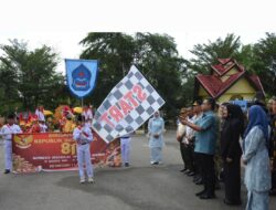 Semarak HUT ke-81 Kemerdekaan RI, Wali Kota Langsa Lepas 10003 Peserta Pawai Alegoris