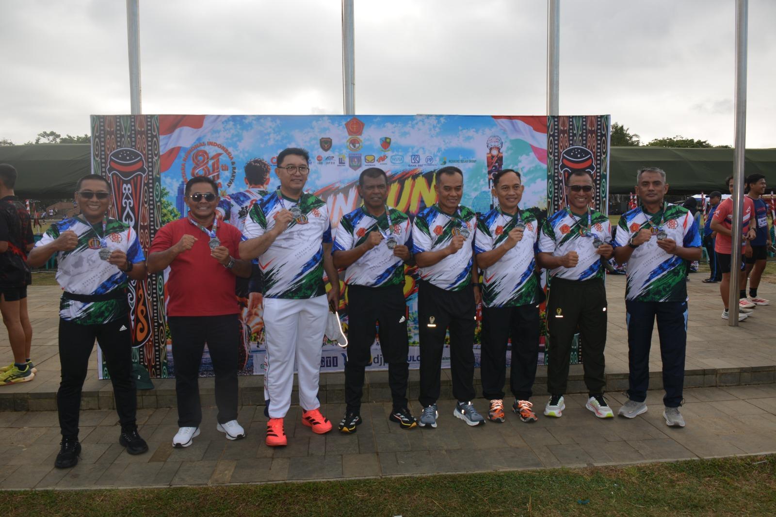 Kegiatan 5K Fun Run yang dipimpin oleh Pangdam XXIV/MT Mayjen TNI Frits Wilem Rizard Pelamonia, S.E., di Merauke, Papua Selatan.