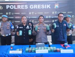 Polres Gresik Sita 10,8 Kg Ganja di Gudang Ekspedisi