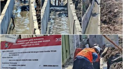 Proyek Box Culvert Petemon III Dipasang di Air Tanpa Dewatering