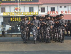 Tempuh Medan Latihan dengan Perlengkapan Tempur, Prajurit Kodaeral XI Uji Ketahanan Fisik dan Mental
