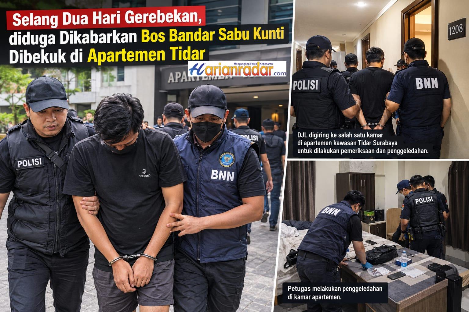 DJL Sang Bandar Narkoba Jalan Kunti Surabaya, Terciduk di Apartemen Tidar 