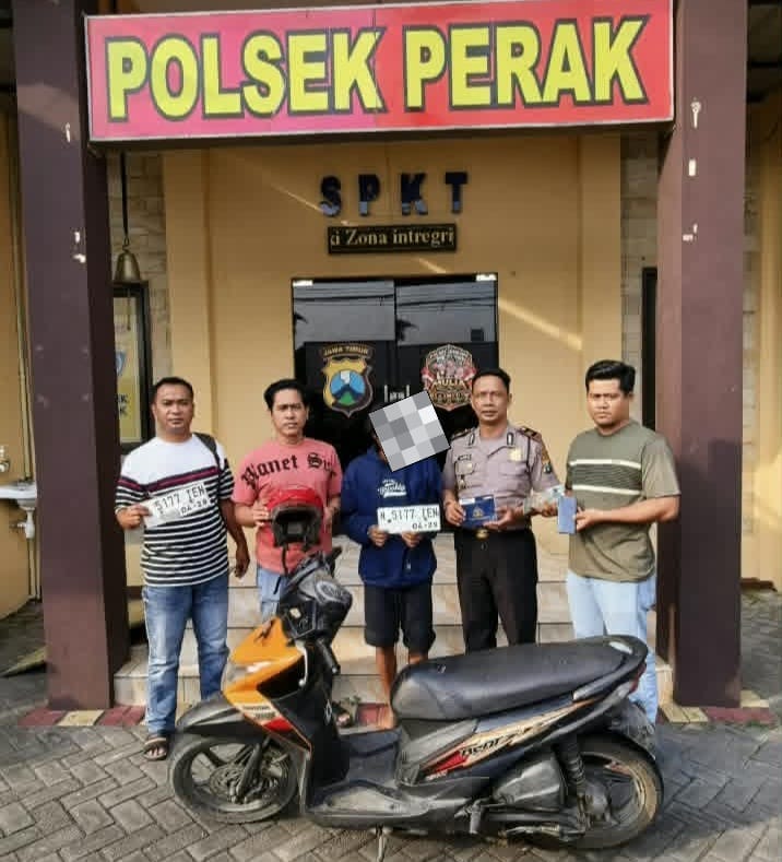 Kurang dari 24 Jam, Polisi Jombang Gerak Cepat Ringkus Pelaku Curanmor
