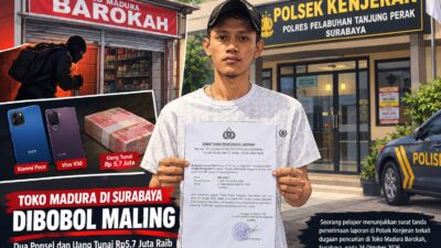 Toko Madura Barokah Dibobol Maling